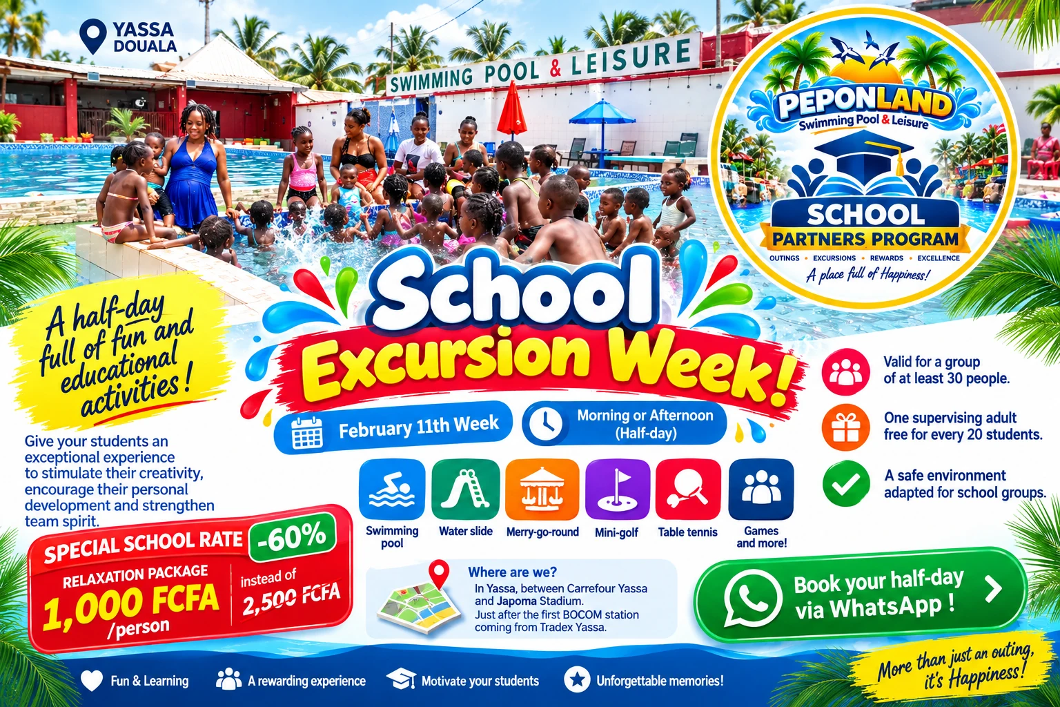 Semaine de la Jeunesse — Sorties et excursions scolaires PEPONLAND